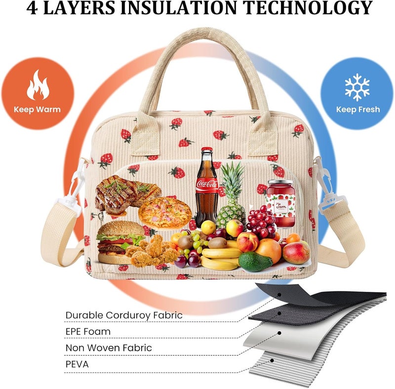 MEXS Insulated Lunch Bag for Women Men Large Reusable Lunch Box Adult Leakproof Portable Cooler Tote Bags for Work Picnic - Image 4